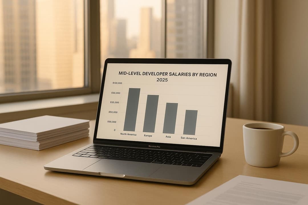 Mid-Level Developer Salaries by Region 2025